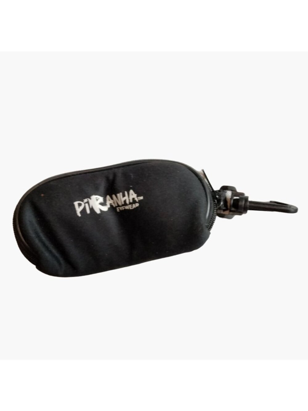 Piranha Eyeglass Case Black Microfiber Eyewear Bag Sunglass Care Zipper